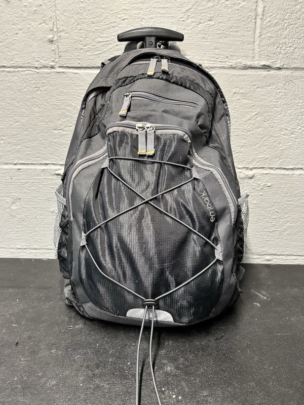 Embark Rolling Backpack Carry On Travel Bag Wheeled Laptop Black Gray