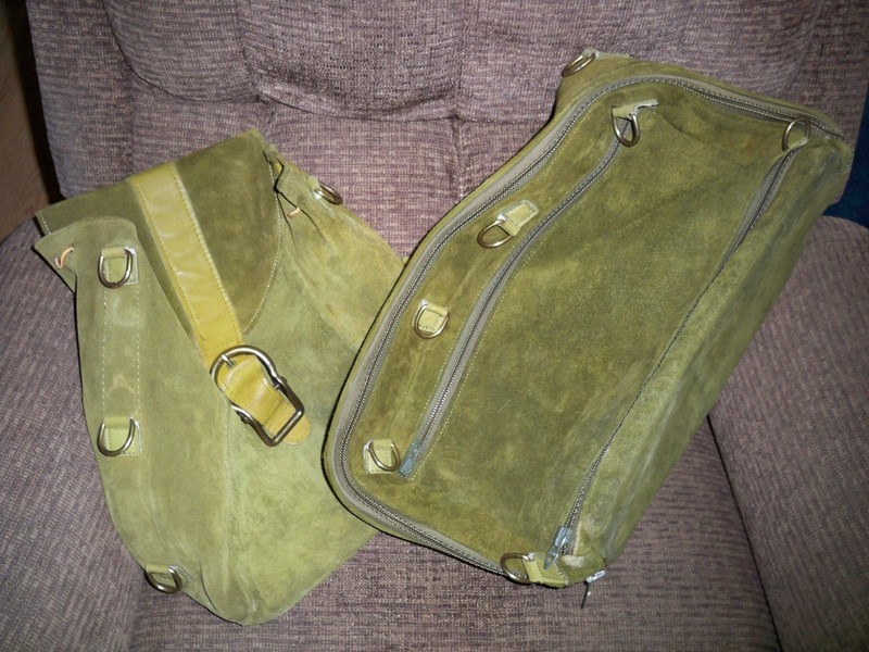 Vintage 70s Hartmann Green Suede Leather Nautical Rope Bag and Satchel gallery