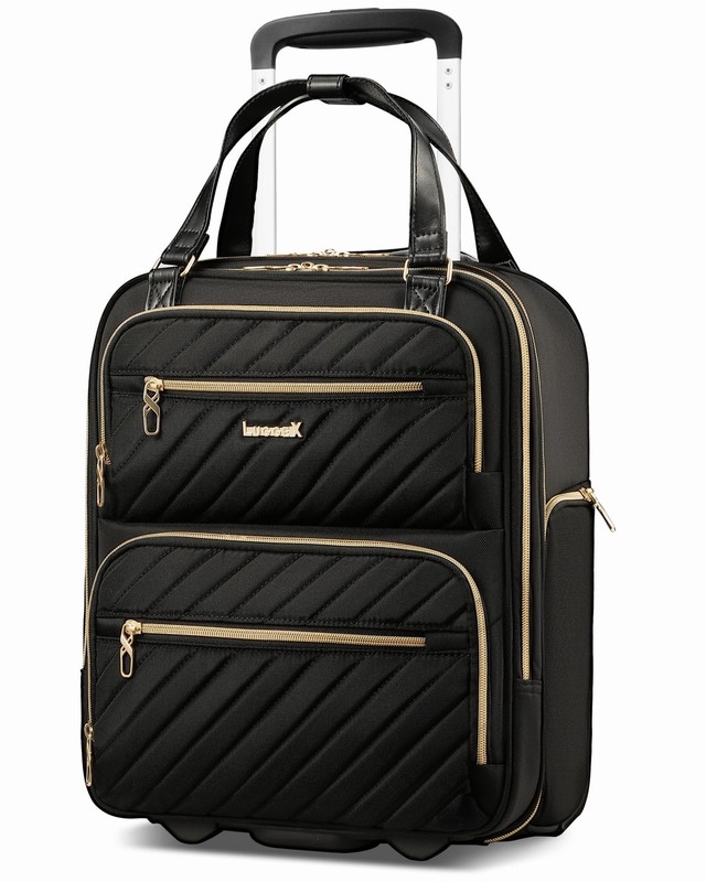 LUGGEX Underseat Carry On Luggage with Wheels UDK Stylish Lightweight Under Seat