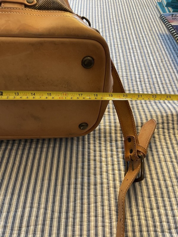 King Ranch Canvas/Tweed Leather Trimmed Duffel Bag Weekend Tote Rugged Carry On gallery
