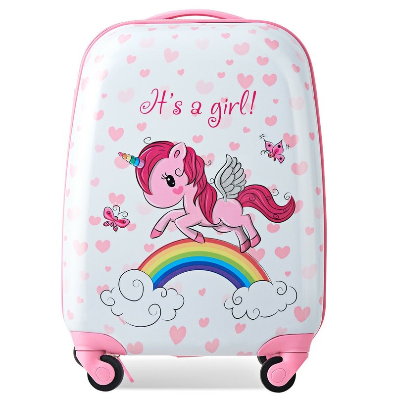 2PC Kids Luggage Set 12" Backpack & 16" Rolling Suitcase for School Travel ABS gallery