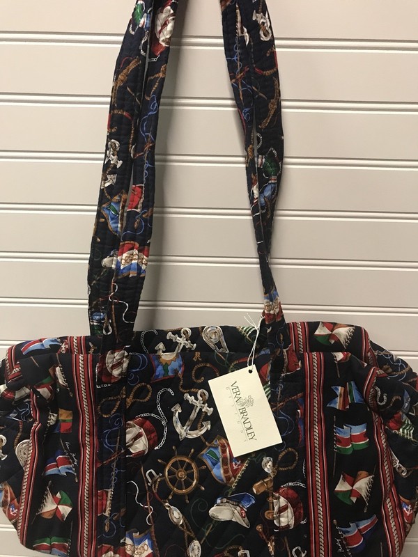 Vera Bradley Small Duffel Retired Rare Regatta Nautical Pattern