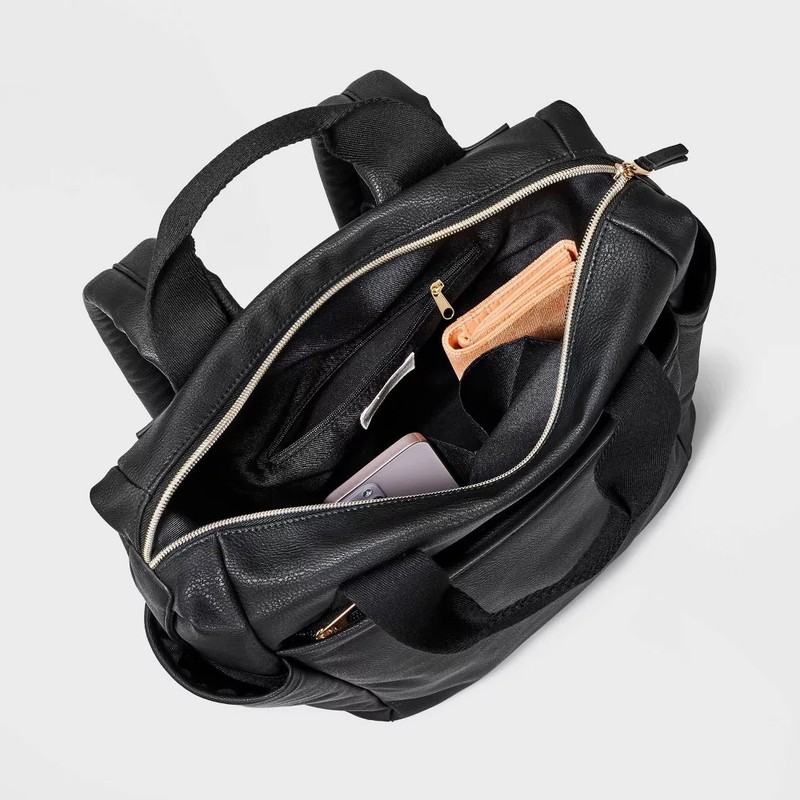 Square Convertible Backpack - Universal Thread Black gallery