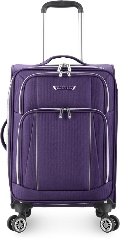 Traveler’s Choice 22″ Softside Expandable Spinner Luggage Carry On Purple