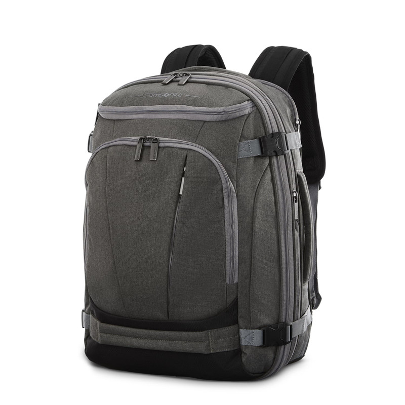 NEW SAMSONITE MOTHER LODE EXPANDABLE CARRY-ON TRAVEL BACKPACK HEATHER GRAPHITE
