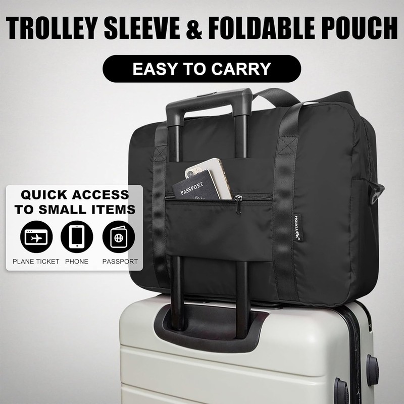 Foldable Travel Duffle Bag, Airlines Approved Carry On Bag Weekender Overnigh... gallery