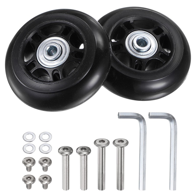 Replacement Luggage Wheels 70mm x 24mm Suitcase Wheel Repair Kit New