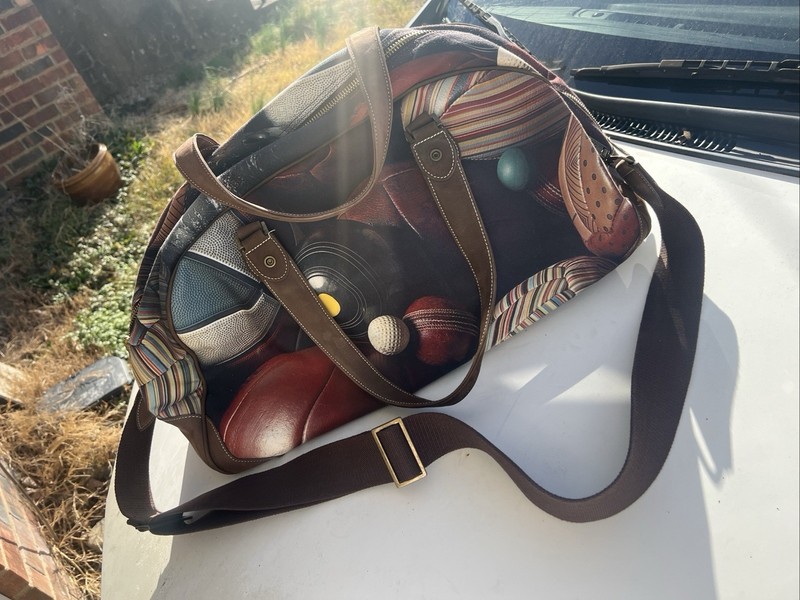 Paul Smith Multicolor Abstract Duffle Bag Adjustable Straps Zipper Closure gallery