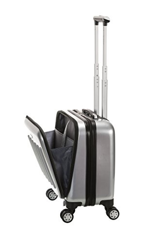 ROCKLAND REVOLUTION HARDSIDE ROLLING COMPUTER CASE 16"X9"X17" BF29 - SILVER gallery
