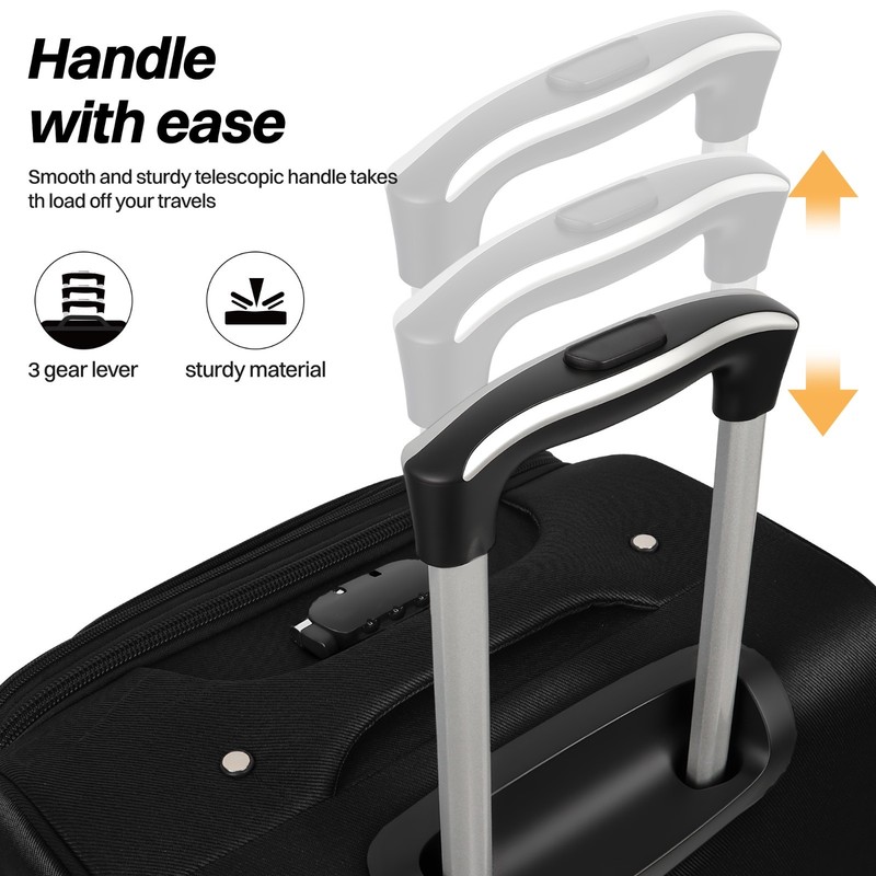 Softside Luggage Set Lightweight Expandable Luggage For Extra Capacity gallery