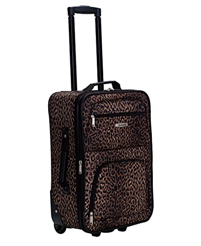 Rockland Vara Softside 3-Piece Upright Luggage Set, One Size, LEOPARD gallery