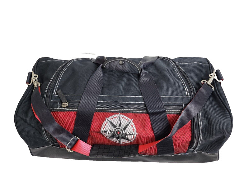 Vintage Marlboro Adventure Team Large Duffle Bag Luggage Compass Logo Red