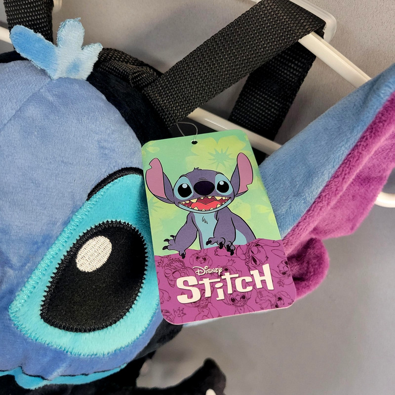Disney Lilo & Stitch Plush Skeleton Backpack Halloween Zip Adjustable Straps gallery