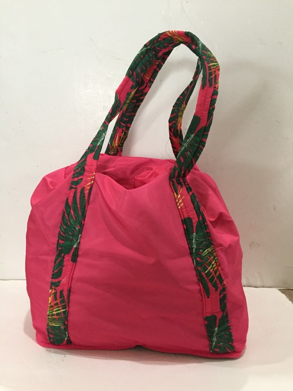 Victoria's Secret Overnight Weekender Tote Bag Packable Folding Pink Tropical gallery
