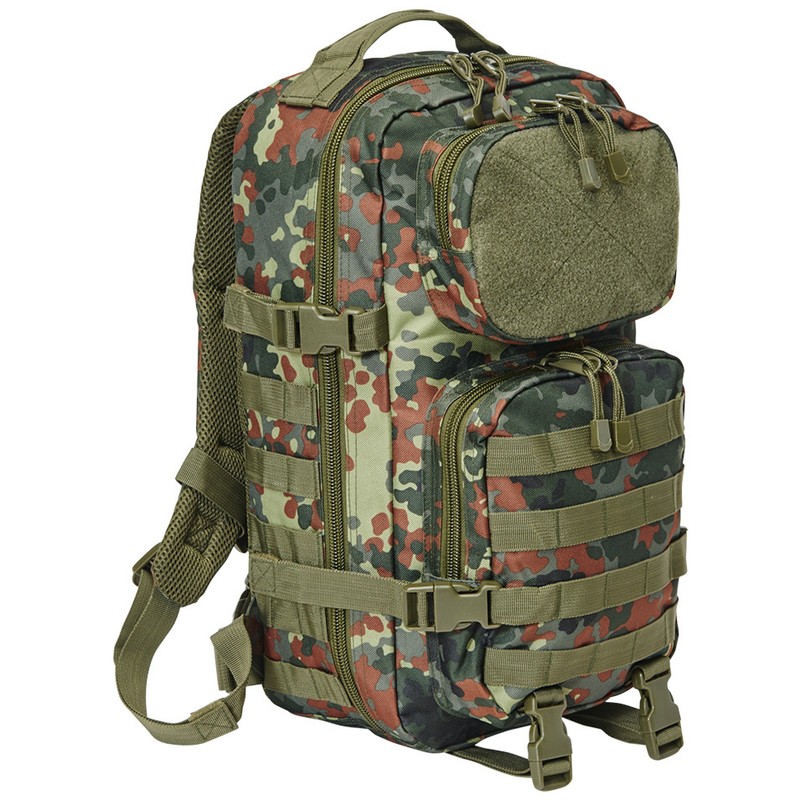 Brandit Us Cooper Patch Combat Backpack 25L Waterproof Day Pack Flecktarn Camo