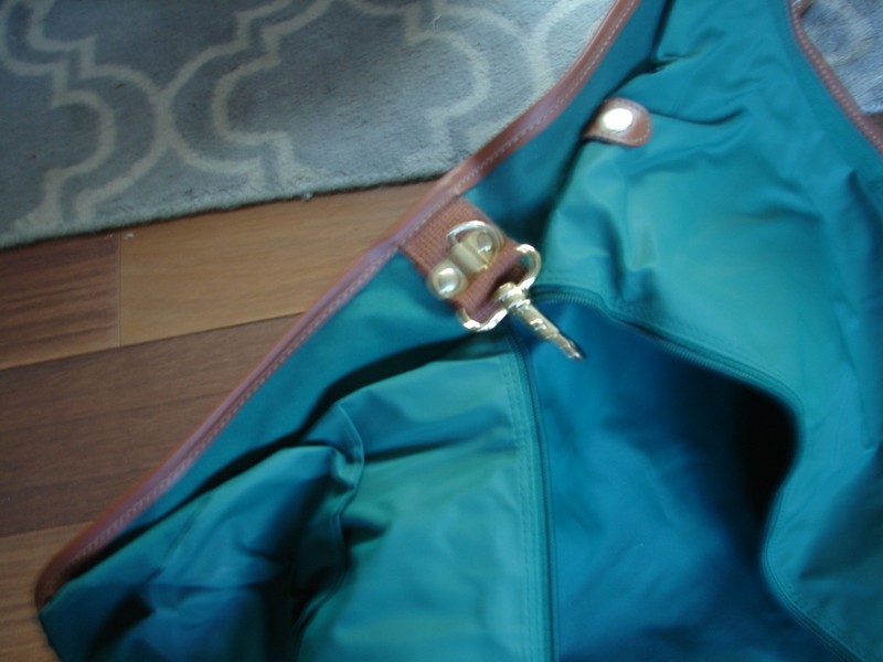 Vintage Polo Ralph Lauren Green Canvas Garment Bag Leather Trim Travel Suit Bag gallery