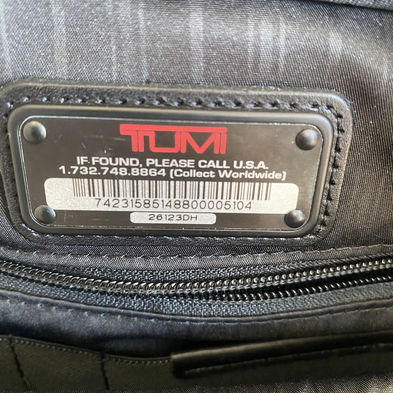 TUMI ALPHA DELUXE BLACK COMPACT ROLLING CARRY ON BRIEF 26123DH gallery