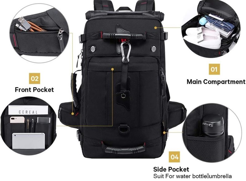 Travel Backpack, Carry On Backpack Convertible, Duffle Travel 40L Large W Defect gallery