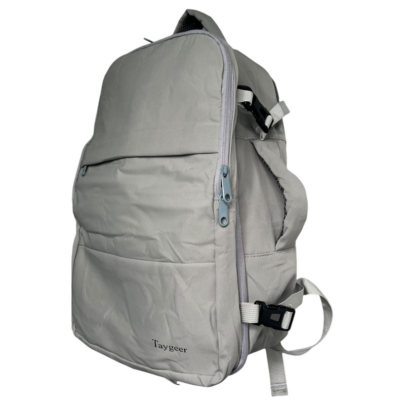 Taygeer Backpack Light Gray USB Charging Port Travel Laptop Carry On Bag gallery