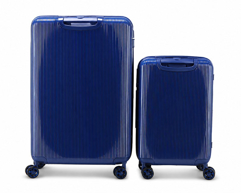 iFLY Smart Future 2-Piece Luggage Set Blue TSA Spinner Carry-On Large. Navy.
