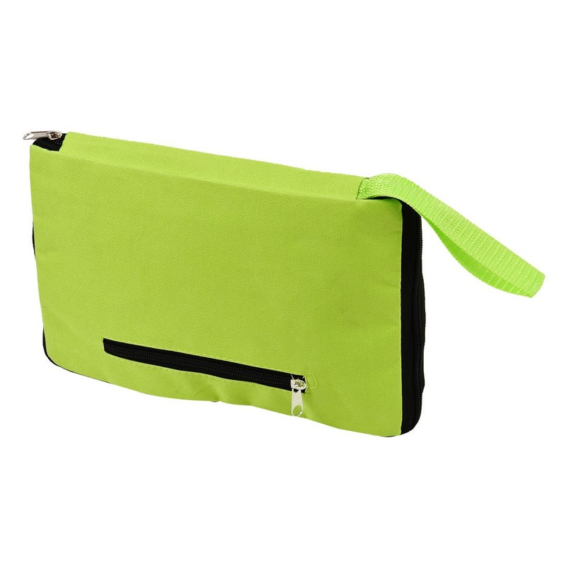 Polyester Portable Handy Foldable Bag Wheel Cart Trolley Green gallery