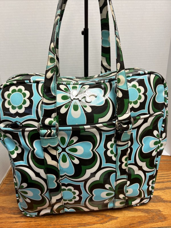 Vtg 90s Roxy Carry On Travel Bag Weekender Hibiscus Coconut Girl
