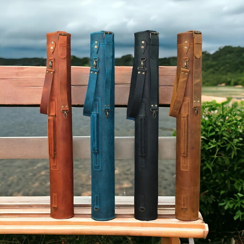 Handmade Leather Document Tube Architect Blueprint Carrier Full Grain Leather gallery