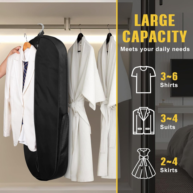 Heavy Duty Waterproof Hanging Garment Bag for Travel Foldable Carry On Suit Bag gallery