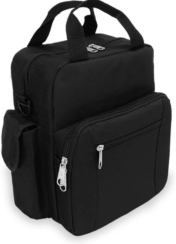 Everest Deluxe Black Unisex Utility Bag Multiple Pockets – One Size