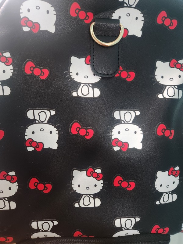 HELLO KITTY BIOWORLD ROLLING DUFFLE BAG LUGGAGE CARRY-ON SUITCASE NWT 20X10X11IN gallery