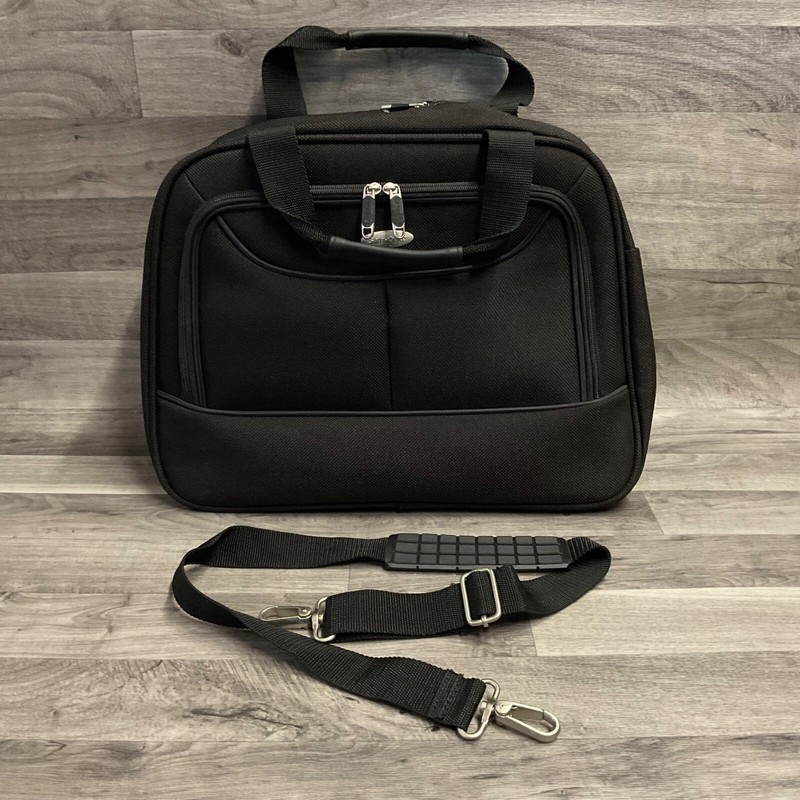 Samsonite Luggage Bag Black Soft Shell Luggage Hand 17″ Travel Carry On Strap