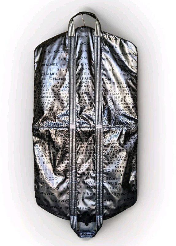 Chanel Rue Cambon Coco Silver Nylon Garment Bag 2009 Cruise Collection Luggage