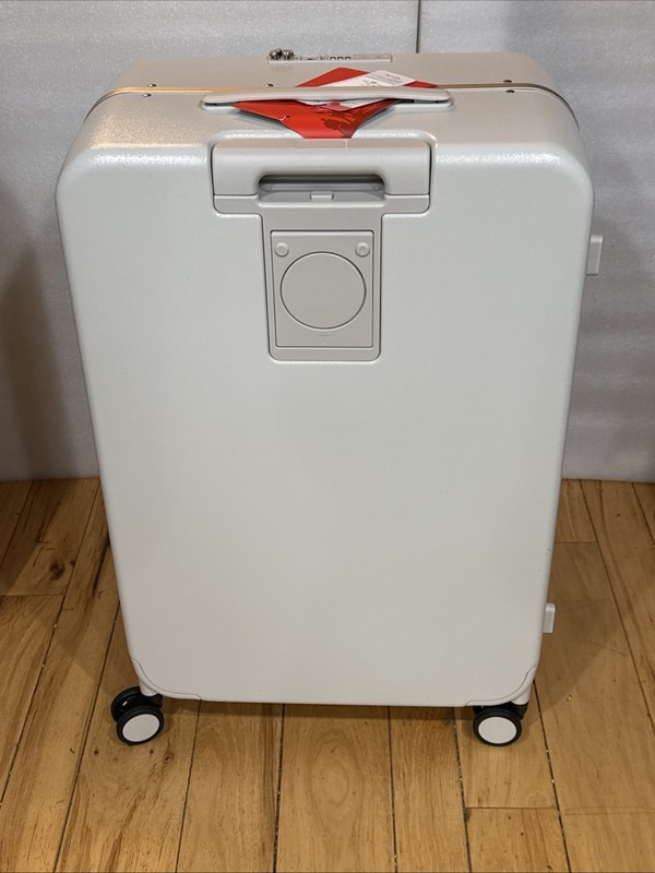 Mixi 26” Inch Spinner Luggage Front Opening Cup Holder New Smoke White Check-in gallery