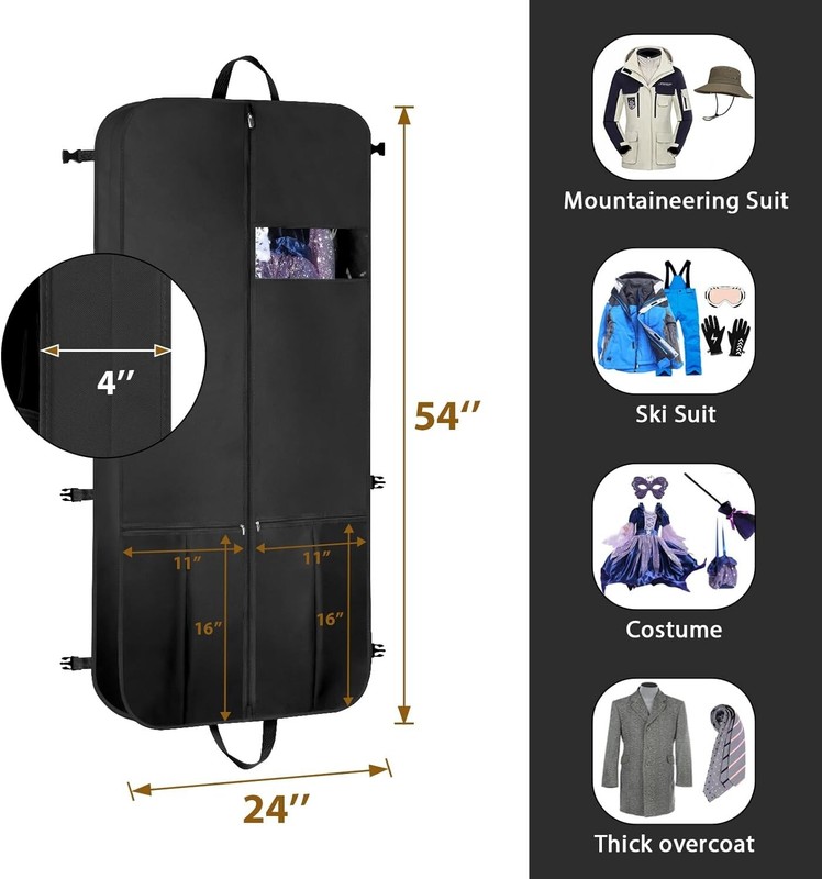 54" Premium High-Quality Multi-functional Garment Bags for Clothes Travel gallery