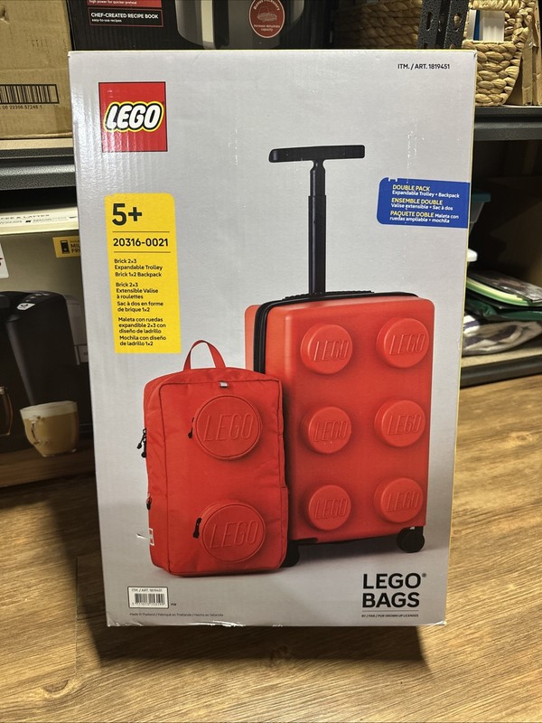 Lego Expandable Carry-on & Backpack Luggage Set (Red) – Brand New In Box