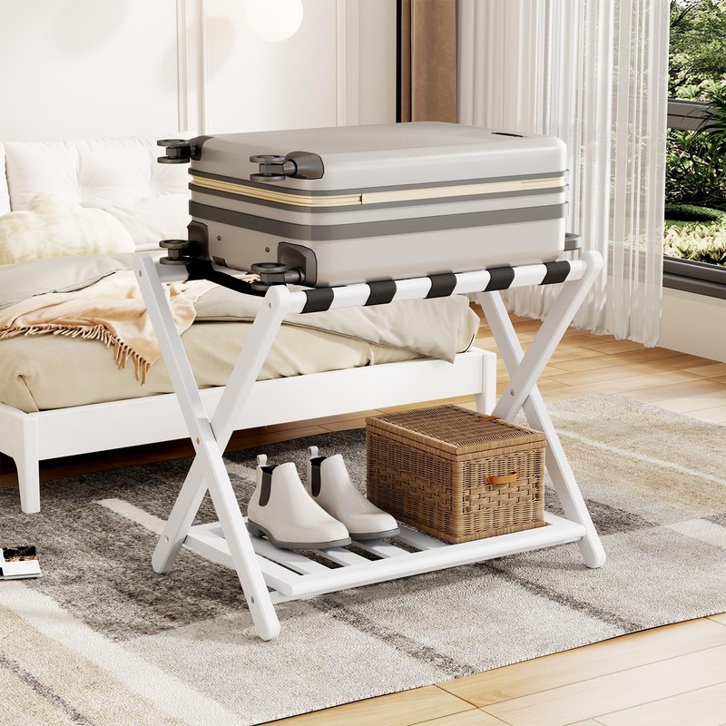 Oakvora Luggage Rack for Guest Room – 1 Pack 26.77″ L Full Assembled Luggage Rac