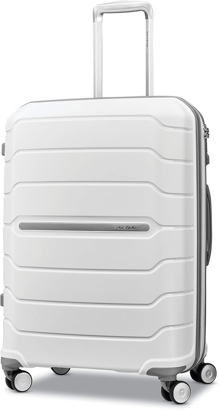 Freeform Hardside Expandable with Double Spinner Wheels, White, Checked-Medium 2 gallery