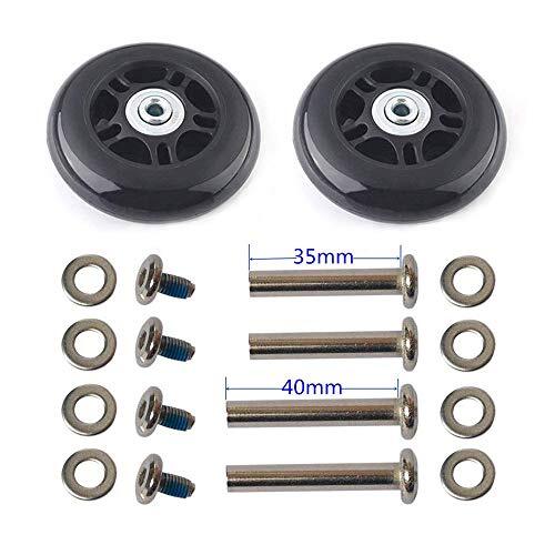 Luggage Suitcase Wheels Replacement Kit OD:90 W:24 ID:6 Axles:35 / 40mm