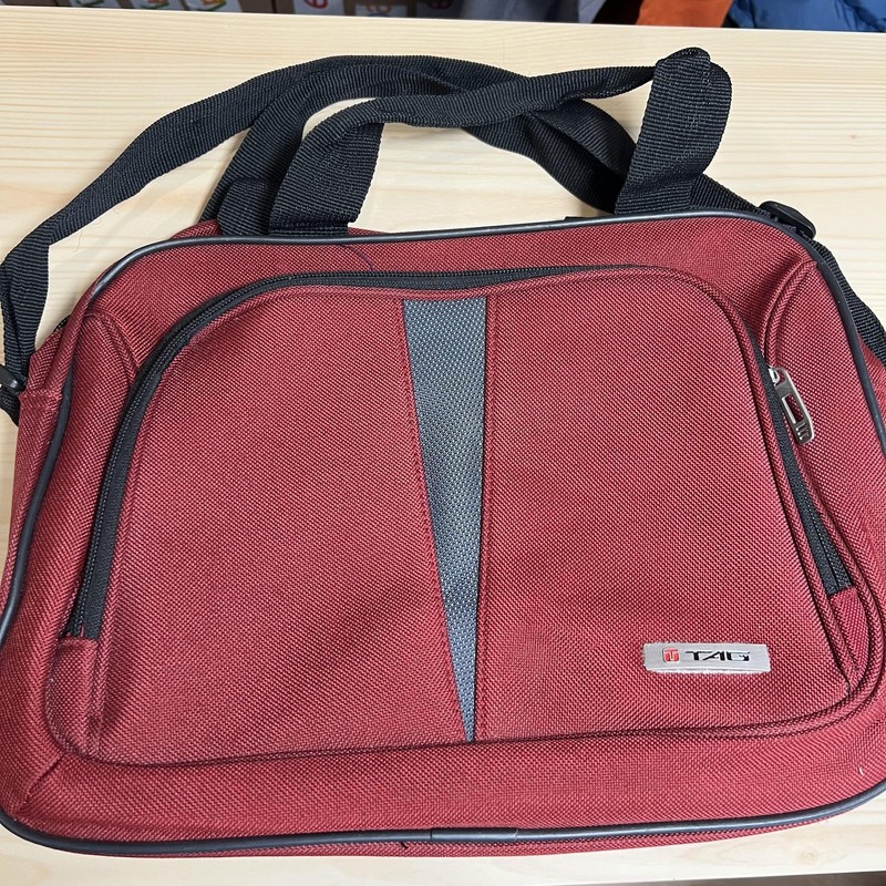 TAG 16″ Red Underseat Carry On Travel Luggage Bag Women Soft Case Polyester