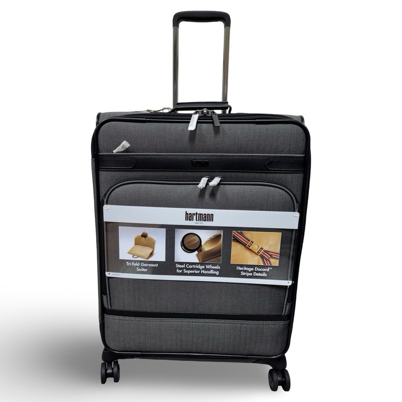 Hartmann Herringbone Deluxe Medium Journey – Black Herringbone