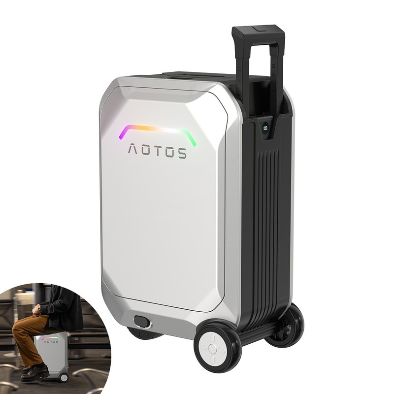 20” Electric Suitcase Scooter 31L Waterproof w/APP Control Travel -Silver 2026