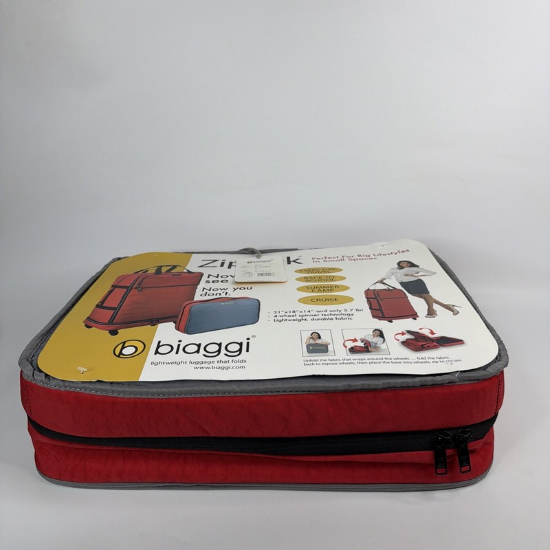 Biaggi Zipsak Foldable Spinner Duffle Black 31 X18 X14 NEW! With Tags Travel Bag gallery