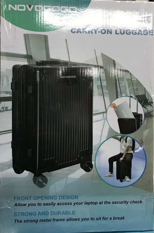 Novogogo Carry-on Luggage New Black LU-20
