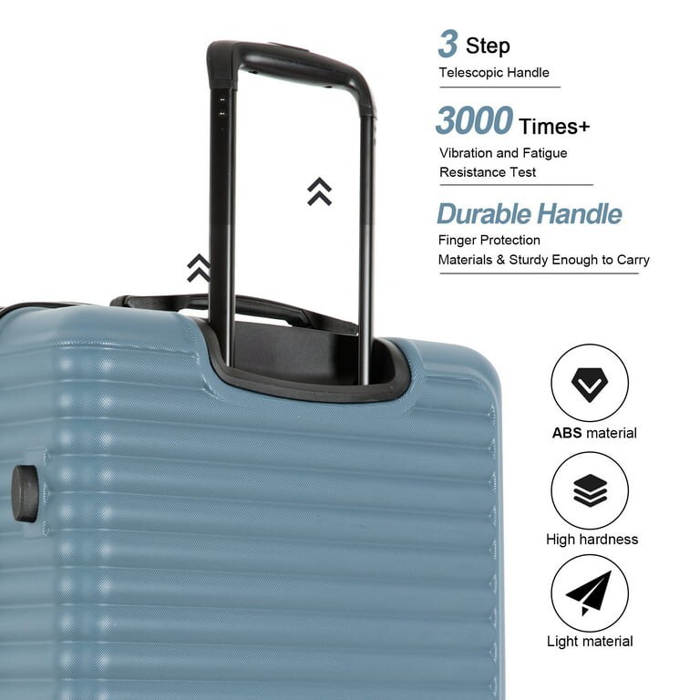 “Travelhouse 3pc Luggage: TSA Lock, Spinner Wheels, & 20-24-28in Hardshell…