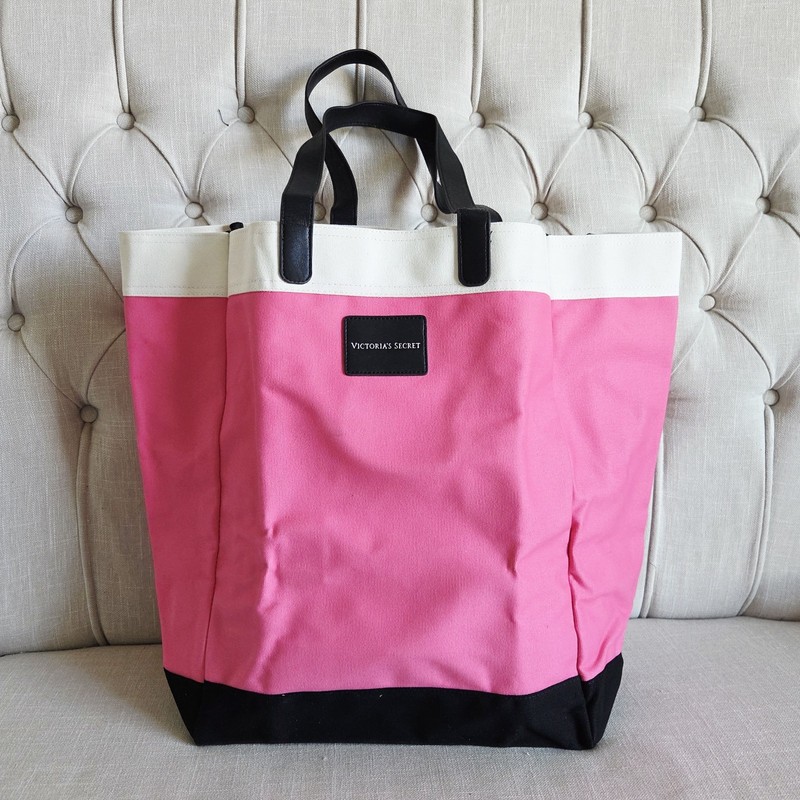 VICTORIA'S SECRET OVERSIZE BEACH TOTE WEEKENDER BAG NWT gallery