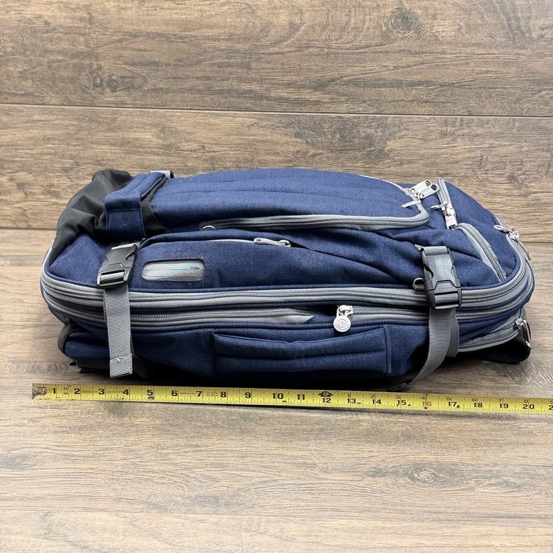 eBags Backpack Mother Lode Heathered Blue Convertible/Expandable Travel-READ gallery