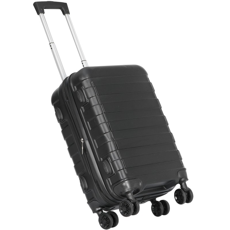 Hardside Carry On Spinner Suitcase Luggage Expandable with Wheels 22″ Black
