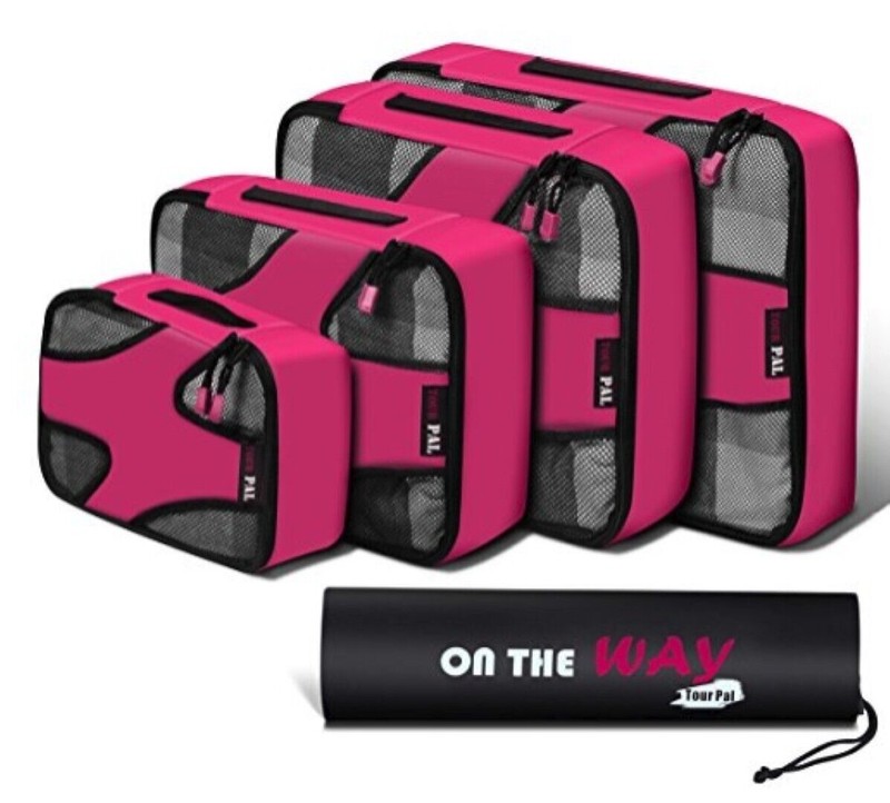 Tour Pal Packing Cubes Travel Luggage Organizer Laundry Bag Set of 4