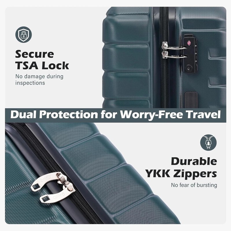 Lightweight Hard Shell Suitcase 20-inch Spinner TSA Lock$ gallery