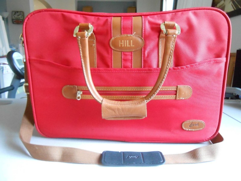 ~~VINTAGE LARK DUFFLE BAG LEATHER TRIM 3 SECTION, EXPANDABLE, WEEKENDER~~